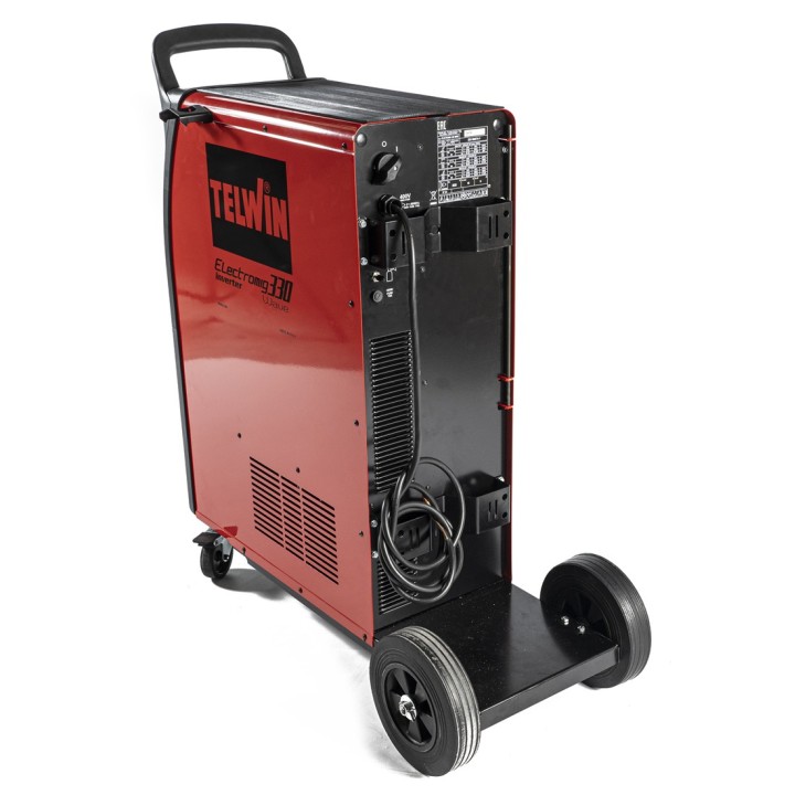 Saldatrice Inverter multiprocesso Telwin ELECTROMIG 330 con ruote per il trasporto