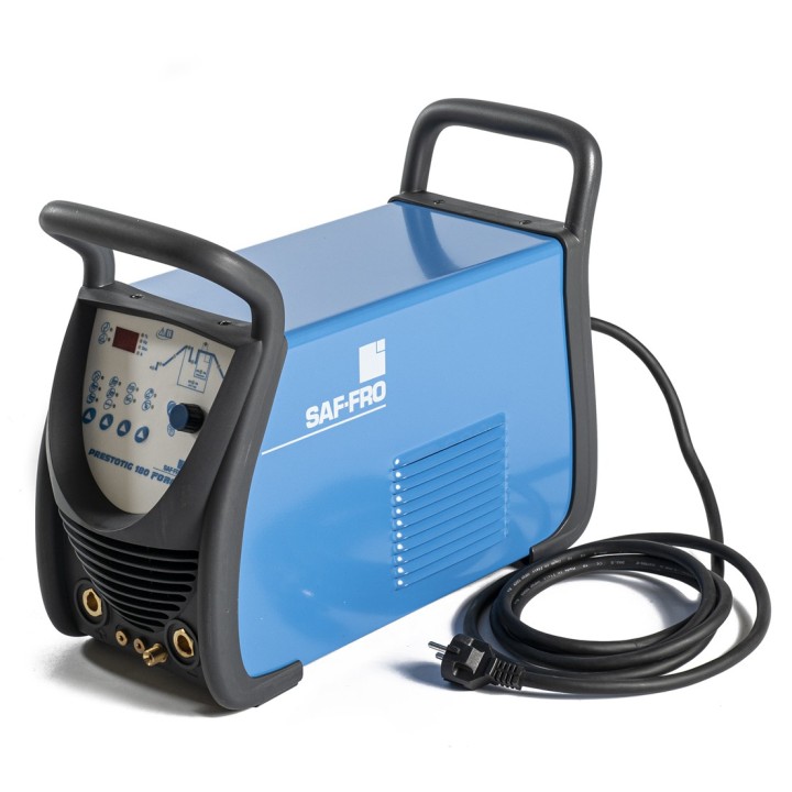 Dettaglio attacchi e pannello anteriore Saldatrice a inverter Prestotig 180 Force Saf-Fro