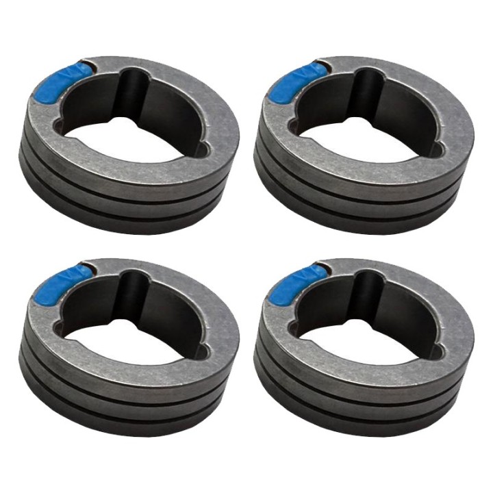Rulli trainafilo per fili acciaio e inossidabili 0,8-1,0mm blu/rosso (4pz)