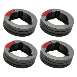 Rulli trainafilo per fili alluminio 1,0-1,2mm rosso/arancione (4pz)
