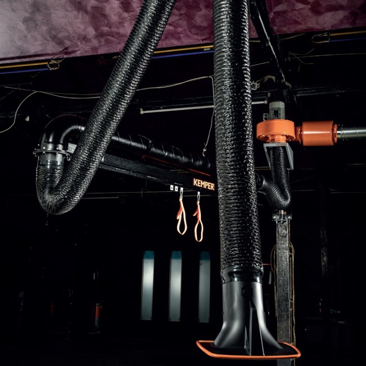 Braccio aspirante tubo flessibile Kemper a due snodi, 7-10 metri