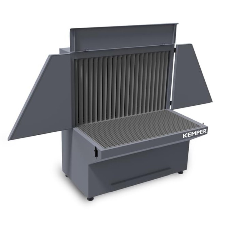 Banco aspirante GrindingTable KEMPER® per molatura con pareti aperte