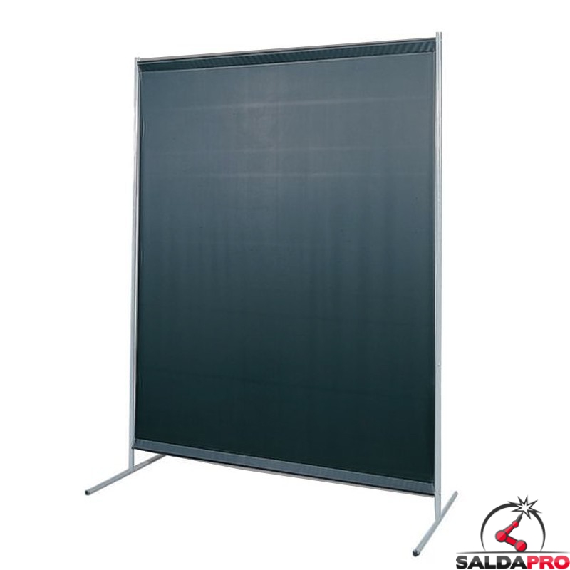 Parete protettiva per saldatura Kemper con tenda verde scuro 1450x1900 mm