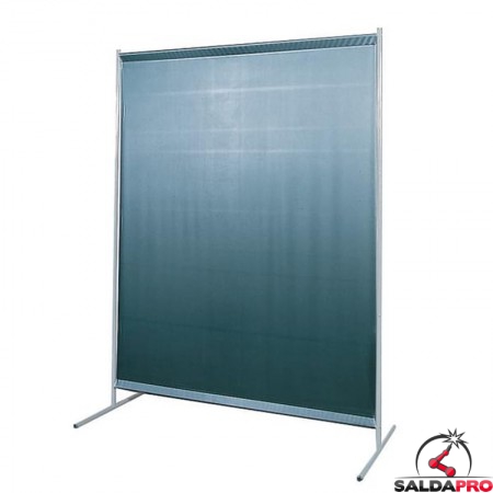 Parete protettiva per saldatura Kemper con tenda verde chiaro 1450x1900 mm