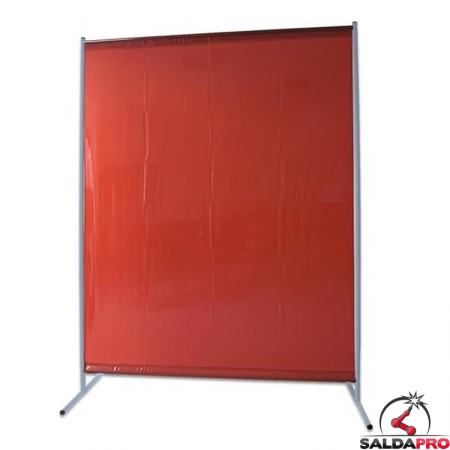 Parete protettiva per saldatura Kemper con tenda rossa 1450x1900 mm