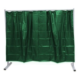 Parete protettiva per saldatura Kemper con tenda verde chiara 2100x1830 mm