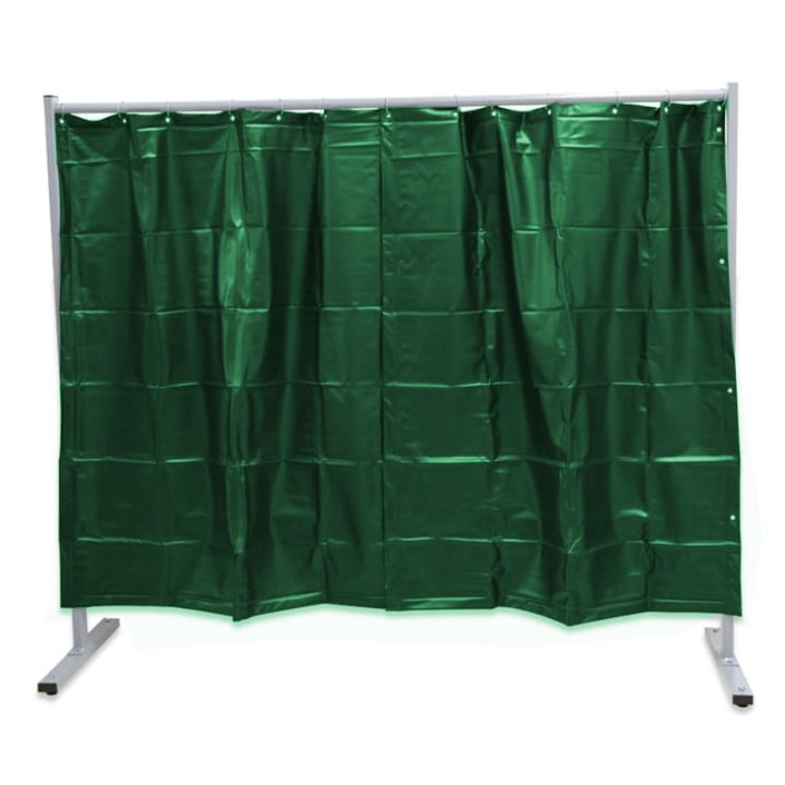 Parete protettiva per saldatura Kemper con tenda verde chiara 2100x1830 mm