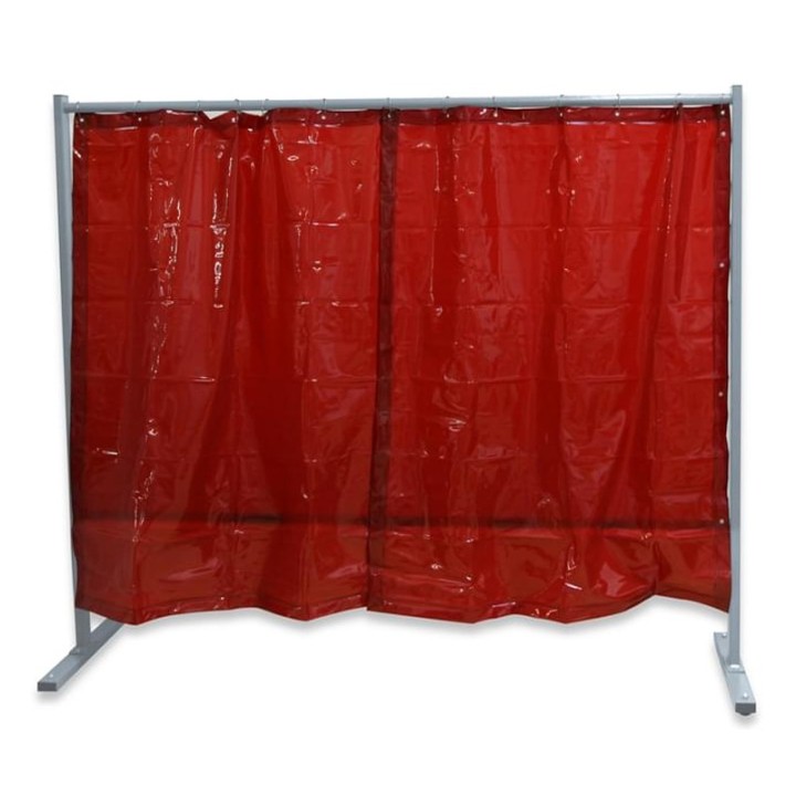 Parete protettiva per saldatura Kemper con tenda rossa 2100x1830 mm