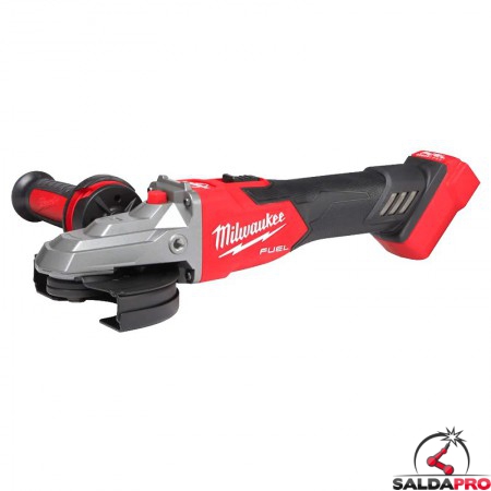 Smerigliatrice angolare a batteria Milwaukee M18 Fuel 125mm testa piatta con interruttore a slitta