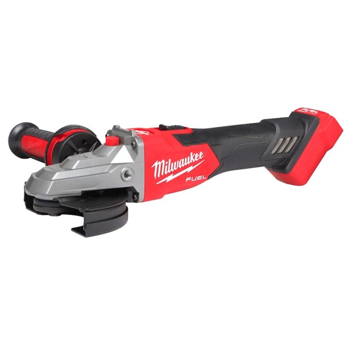 Smerigliatrice angolare a batteria Milwaukee M18 Fuel 125mm testa piatta con interruttore a slitta