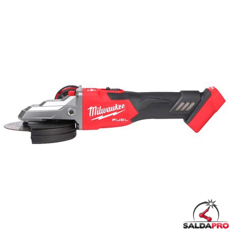 vista laterale Smerigliatrice angolare a batteria Milwaukee M18 Fuel