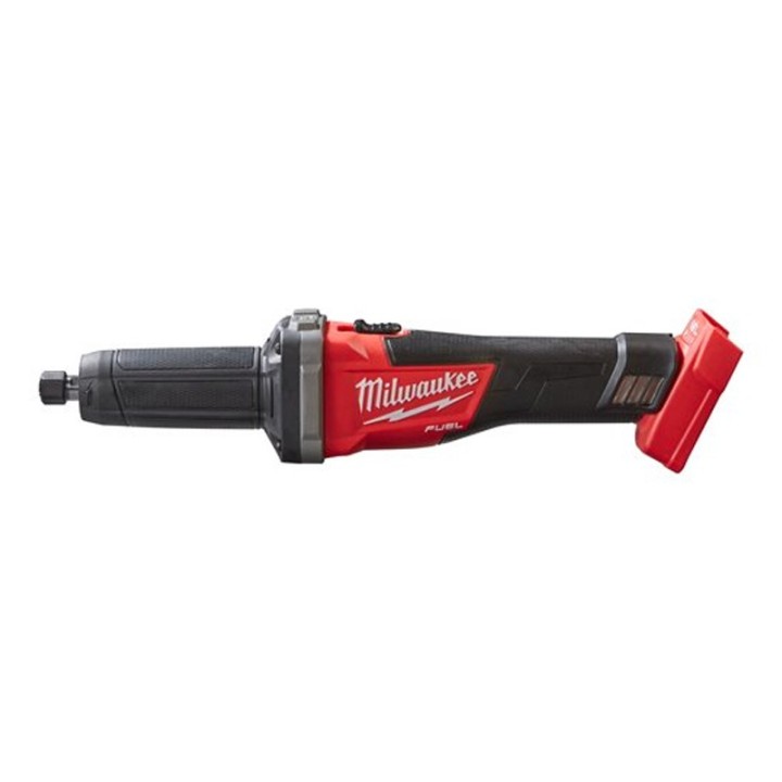 vista laterale smerigliatrice diritta a batteria Milwaukee M18 Fuel FDG