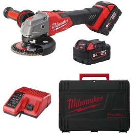 Kit smerigliatrice angolare Milwaukee M18 Fuel FSAG 125mm in Kit con batterie 5.0Ah