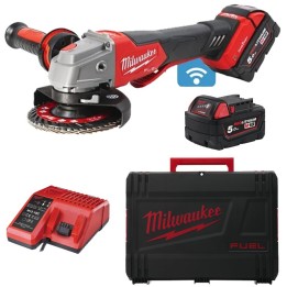 Kit smerigliatrice angolare Milwaukee M18 Fuel FSAG One-Key 125mm in Kit con batterie 5.0Ah