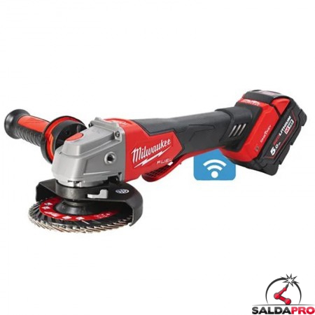 Smerigliatrice angolare Milwaukee M18 Fuel FSAG One-Key 125mm in Kit con batterie 5.0Ah