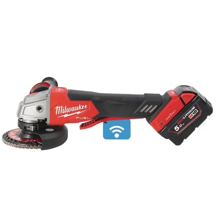 vista laterale Smerigliatrice angolare Milwaukee M18 Fuel FSAG One-Key