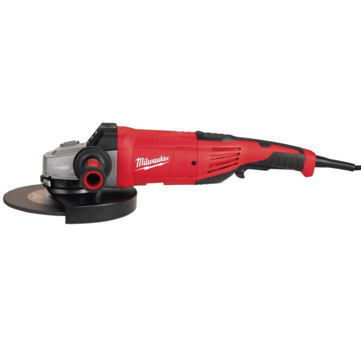 vista laterale smerigliatrice angolare Milwaukee AG 22 disco 230mm, 2200W