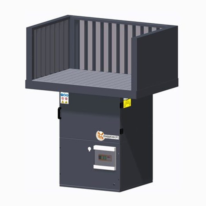 vista tre quarti banco aspirante saldatura Dalpitech BA 1200