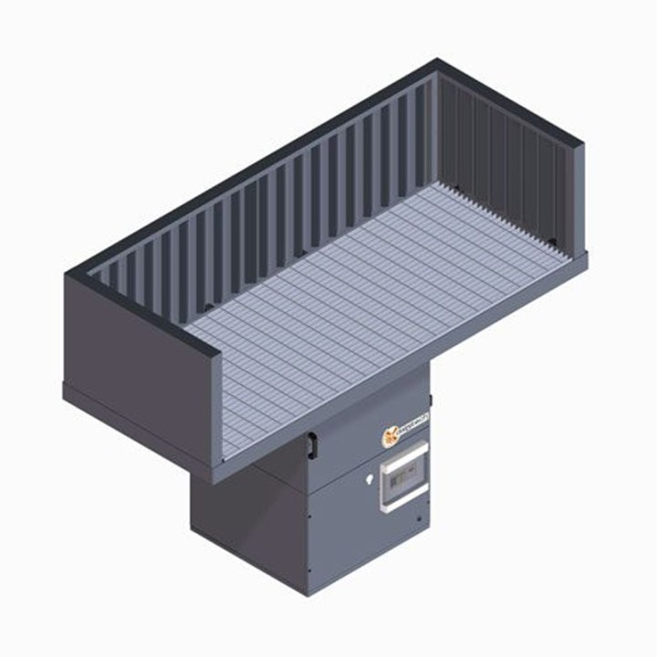 vista tre quarti banco aspirante saldatura Dalpitech BA 2000