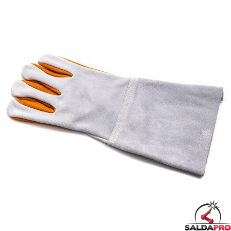 dettaglio dorso guanti protettivi in pelle crosta Z105/15