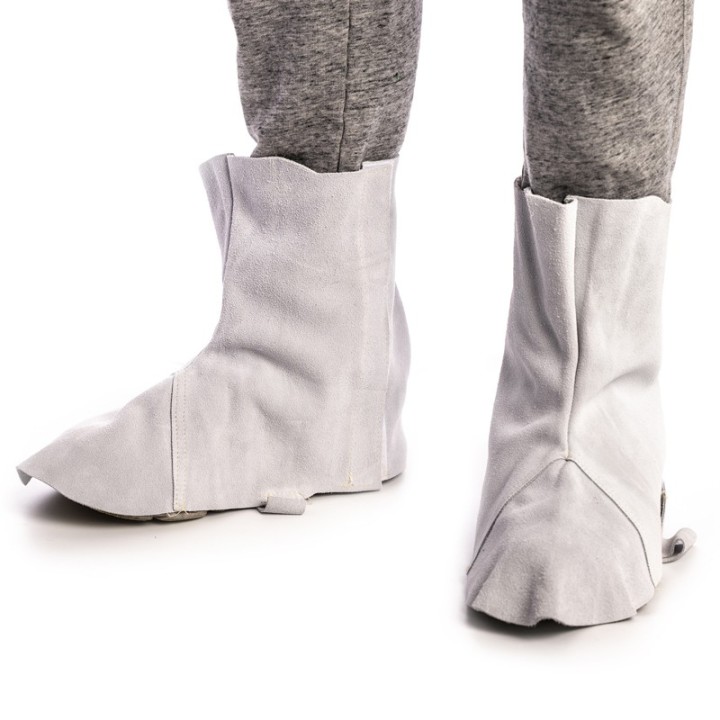 dettaglio Ghette protettive in pelle crosta HRC-30 per saldatura