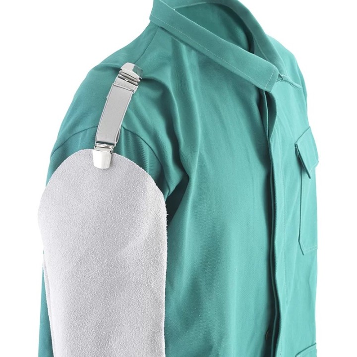 dettaglio manichette protettive in pelle crosta naturale MCR-40