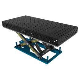Banco per saldatura SteelMax idraulico GPPH 2,4x1,2mt spessore 15mm, fori 28mm