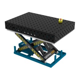 Banco per saldatura SteelMax idraulico GPPH 1,5x1mt spessore 15mm, fori 28mm