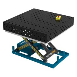 Banco per saldatura SteelMax idraulico GPPH 1,2x1,2mt spessore 15mm, fori 28mm