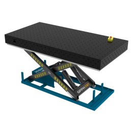 Banco per saldatura SteelPlus idraulico GPPH 2,4x1,2mt spessore 12mm, fori 16mm