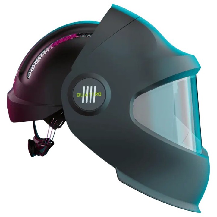 Casco saldatura Optrel Helix Quattro autoscurante DIN 3/4-14 con filtro ADF sollevabile