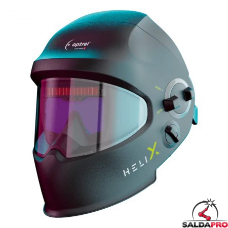 Casco saldatura Optrel Helix Quattro autoscurante DIN 3/4-14 con filtro ADF sollevabile