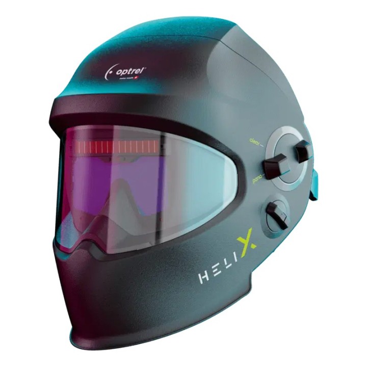 Casco saldatura Optrel Helix Quattro autoscurante DIN 3/4-14 con filtro ADF sollevabile