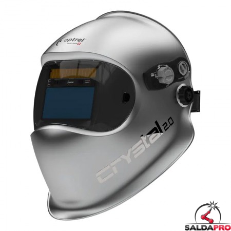 Casco saldatura Optrel Crystal 2.0 CLT Silver autoscurante DIN 2/4-12