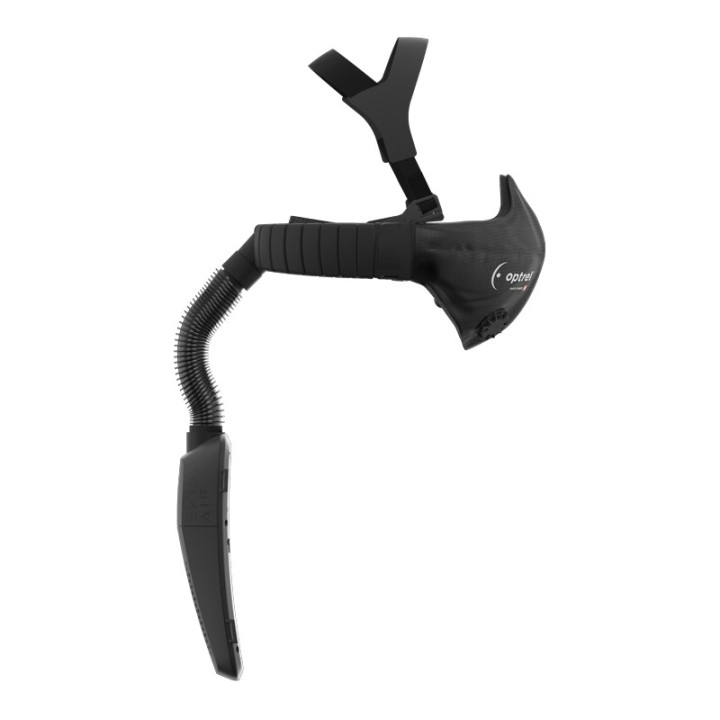 Respiratore elettroventilato Optrel Swiss Air con maschera e regolazione su 3 livelli