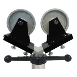 testa ruote sfilabili per cavalletto Tri Tag-Pipe tubi 12"