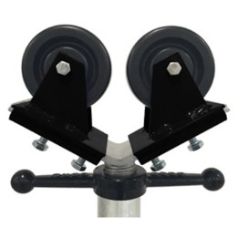 Testa con ruote sfilabili in nylon per cavalletto Tri Tag-Pipe, tubazioni 1-12"