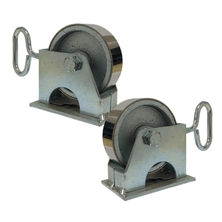 Ruote a cambio rapido in acciaio inox per cavalletti e rulliere Tag-Pipe, tubazioni 2-48" (2pz)