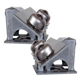 Testa con rulli a sfera in acciaio inox per cavalletti e rulliere Tag-Pipe, tubazioni 2-48" (2pz)