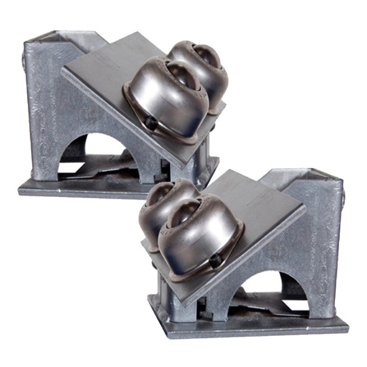 Testa con rulli a sfera in acciaio inox per cavalletti e rulliere Tag-Pipe, tubazioni 2-48" (2pz)