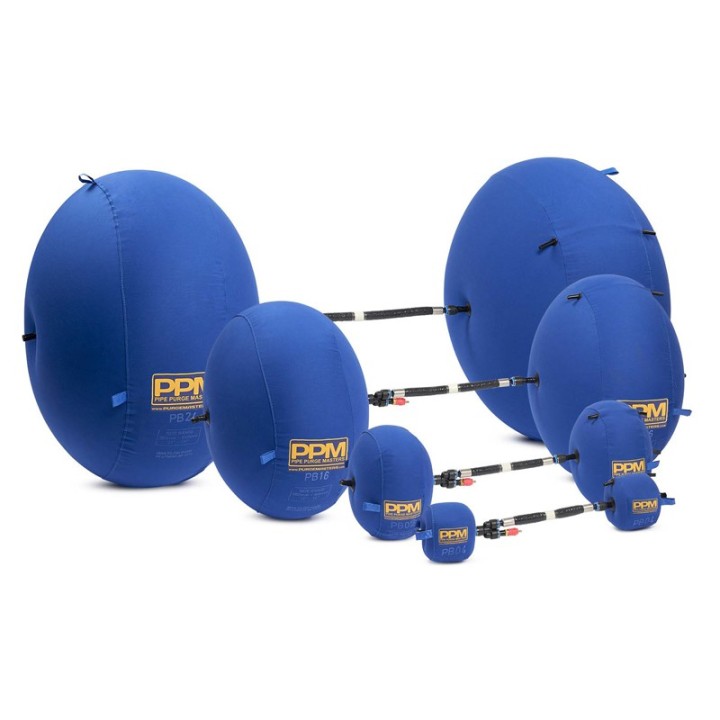 Sistema di inertizzazione gonfiabile Tag-Pipe Purge Bag per tubazioni 2-6"