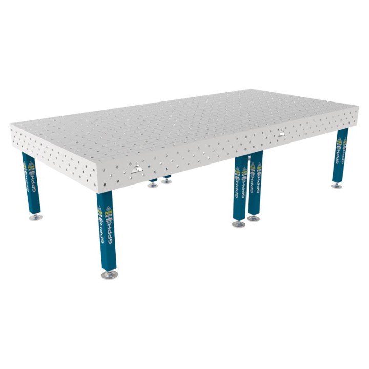 Tavolo per saldatura SteelPlus INOX GPPH 3x1,48mt spessore 12mm, fori 16mm