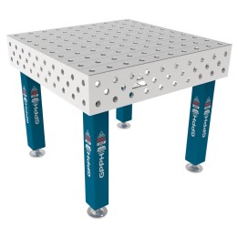 Tavolo per saldatura SteelMax INOX GPPH 1x1mt spessore 15mm, fori 28mm
