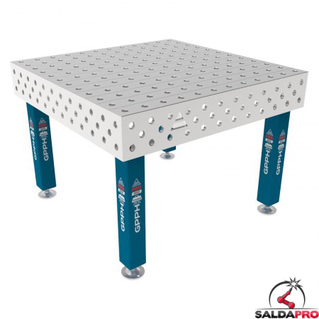 Tavolo per saldatura SteelMax INOX GPPH 1,2x1,2mt spessore 15mm, fori 28mm