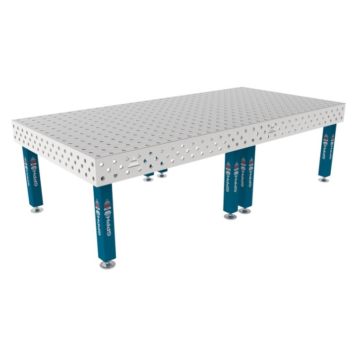 Tavolo per saldatura SteelMax INOX GPPH 3x1,48mt spessore 15mm, fori 28mm