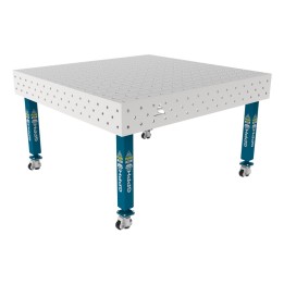Tavolo per saldatura con ruote SteelPlus INOX GPPH 1,5x1,48mt spessore 12mm, fori 16mm