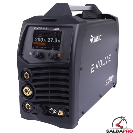 Saldatrice multifunzione Jasic Evolve MIG200 Plus per saldatura MIG, MMA e TIG HF, 20-200A