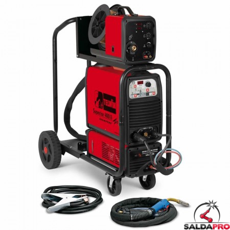Saldatrice Inverter multiprocesso SUPERIOR 400 CE VRD MIG PACK AQUA 230/400V Telwin