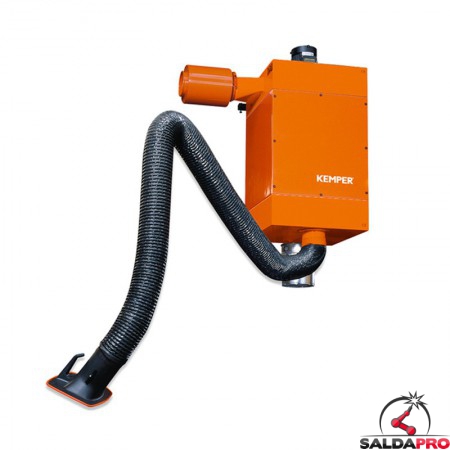 Aspiratore a parete Kemper Cartridge Filter con braccio aspirante flessibile, 2-7mt
