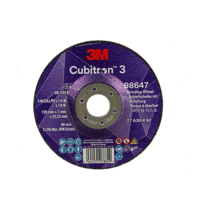Disco da sbavo cubitron 3 d.125x7 98647 36+, T27